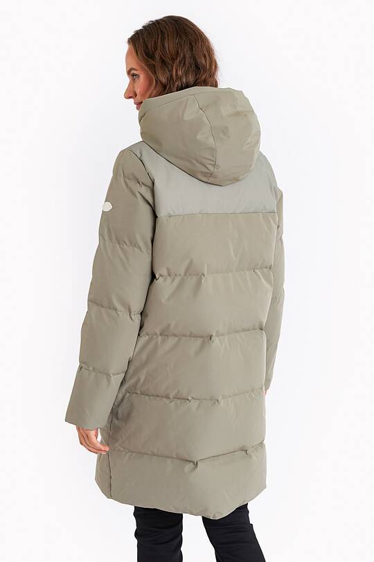 Pūkinis paltas apsaugantis nuo kritulių 2 | Audimas