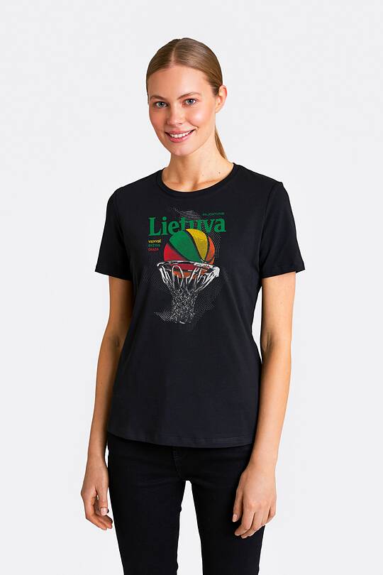 Medvilniniai marškinėliai trumpomis rankovėmis Lietuva – krepšinio šalis 1 | Audimas