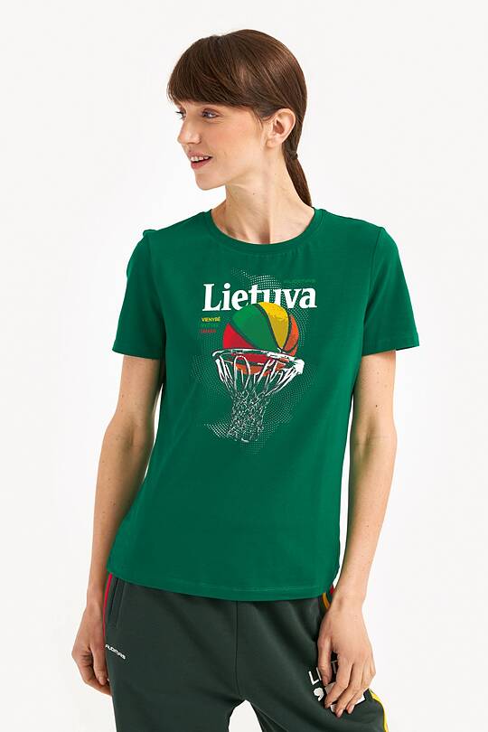 Medvilniniai marškinėliai trumpomis rankovėmis Lietuva – krepšinio šalis 1 | Audimas