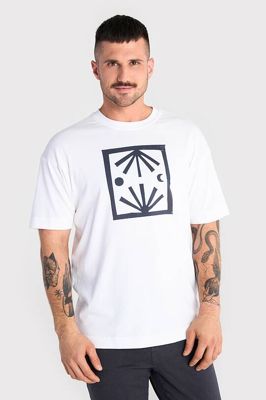 Medvilniniai marškinėliai trumpomis rankovėmis ,,Rytas Vakaras" 2 | Audimas