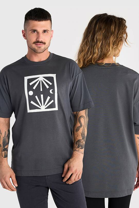 Medvilniniai marškinėliai trumpomis rankovėmis ,,Rytas Vakaras" 1 | Audimas