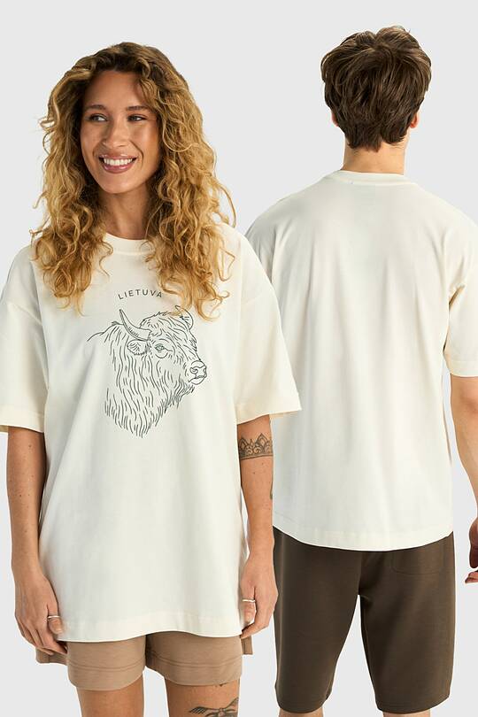 Medvilniniai marškinėliai trumpomis rankovėmis „Stumbras“ 1 | Audimas