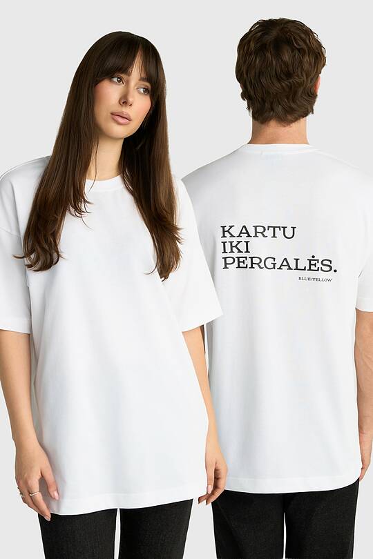 Medvilniniai unisex marškinėliai trumpomis „Kartu iki pergalės“ 1 | Audimas