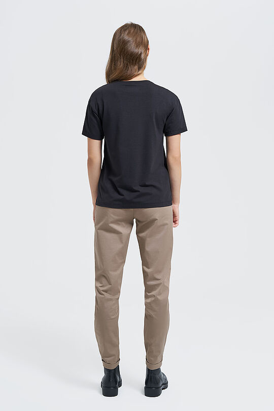 Modalo trikotažo marškinėliai 6 | JUODA | Audimas