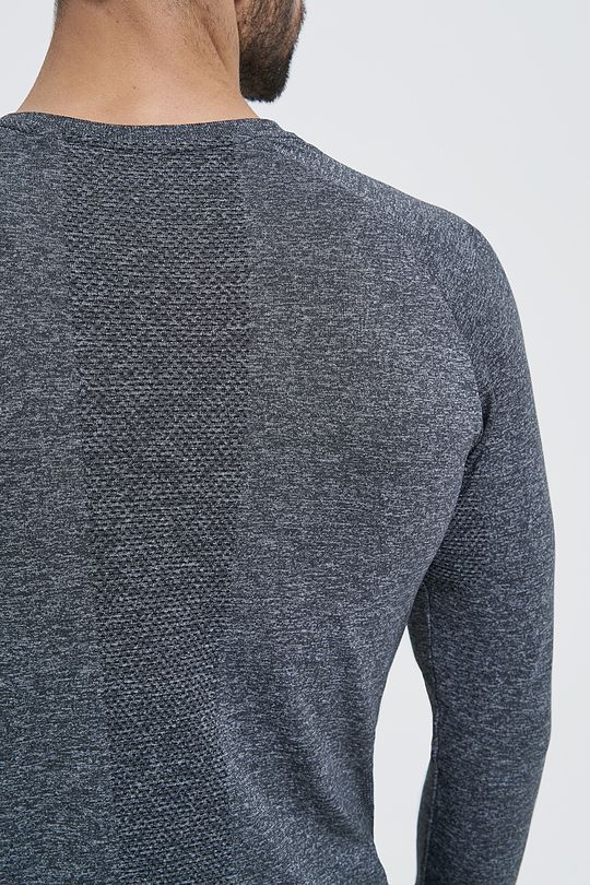 Besiūliai marškinėliai ilgomis rankovėmis 4 | PILKA/MELANŽAS | Audimas