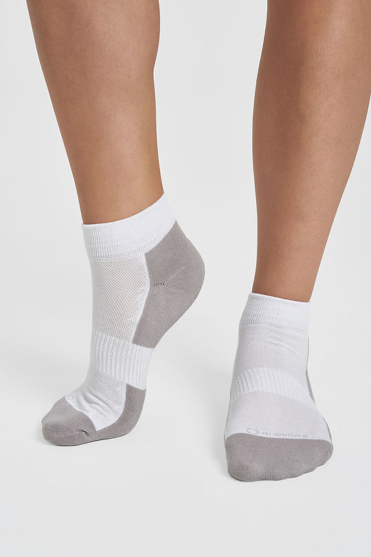 Trumpos medvilnės pluošto kojinės 1 | BALTA | Audimas