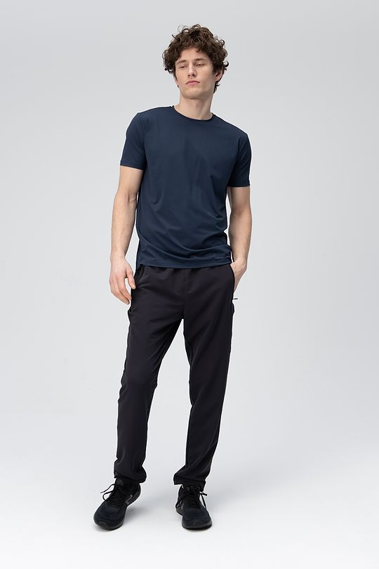 Lengvo tampraus audinio kelnės 1 | JUODA | Audimas