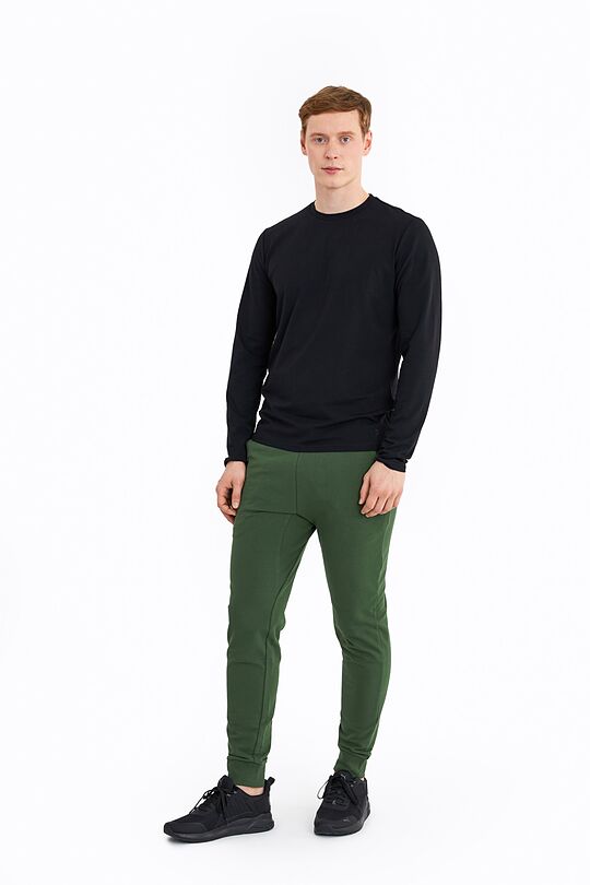 Marškinėliai ilgomis rankovėmis 3 | JUODA | Audimas