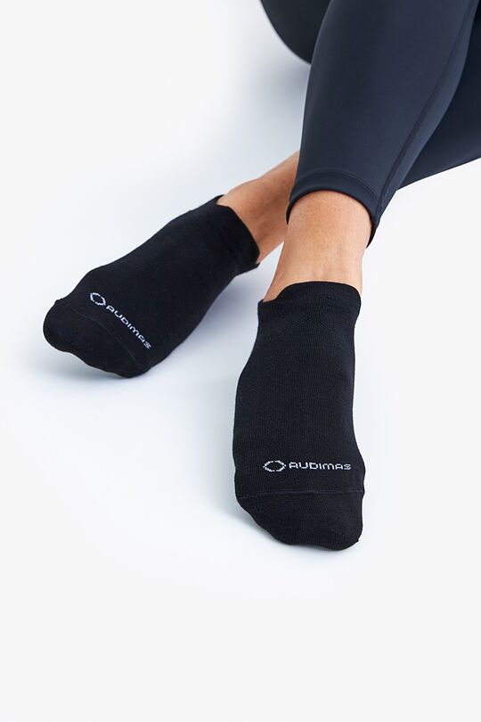Trumpos medvilninės sportinės kojinės 2 | JUODA | Audimas
