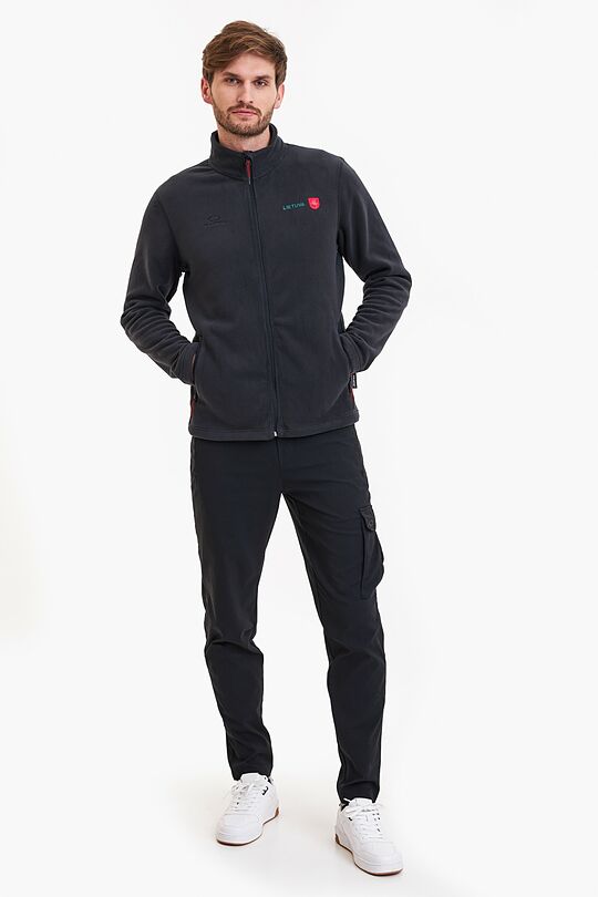 Polartec fliso džemperis su užtrauktuku 5 | JUODA | Audimas