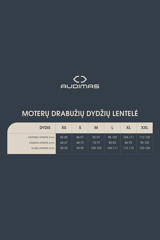 Prigludusios tamprios kelnės medvilniniu vidumi 7 | JUODA | Audimas