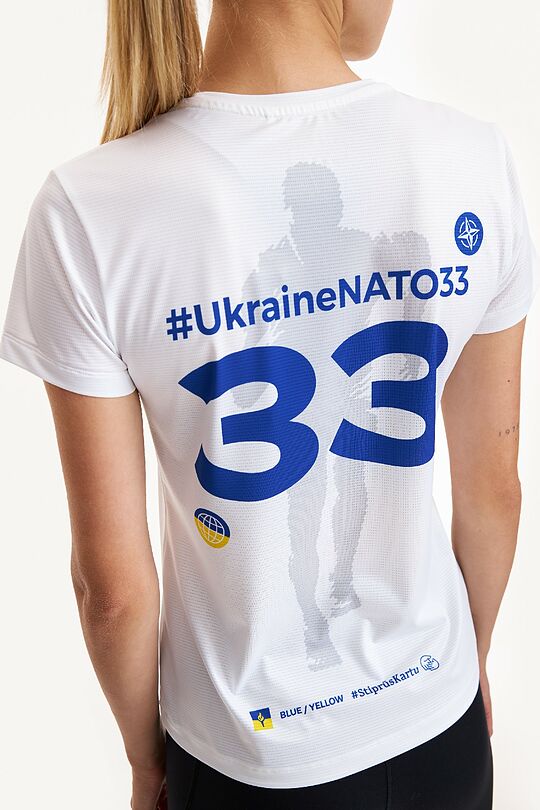 Marškinėliai trumpomis rankovėmis Ukraine NATO 33 4 | BALTA | Audimas