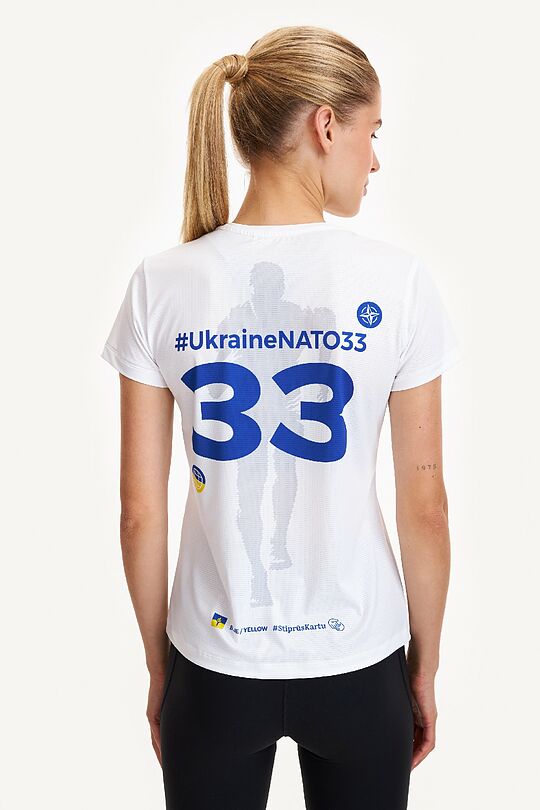 Marškinėliai trumpomis rankovėmis Ukraine NATO 33 2 | BALTA | Audimas