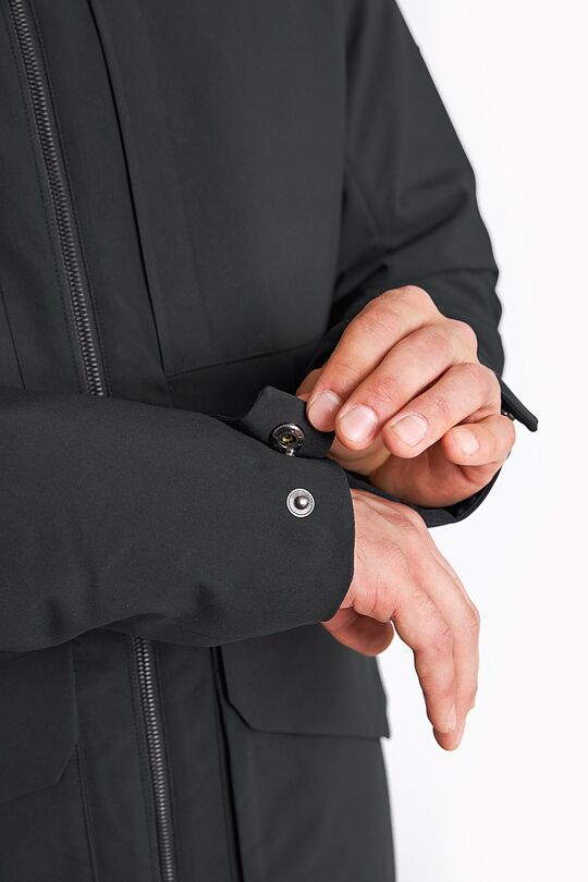 Ilga apsauganti nuo lietaus parka 6 | JUODA | Audimas
