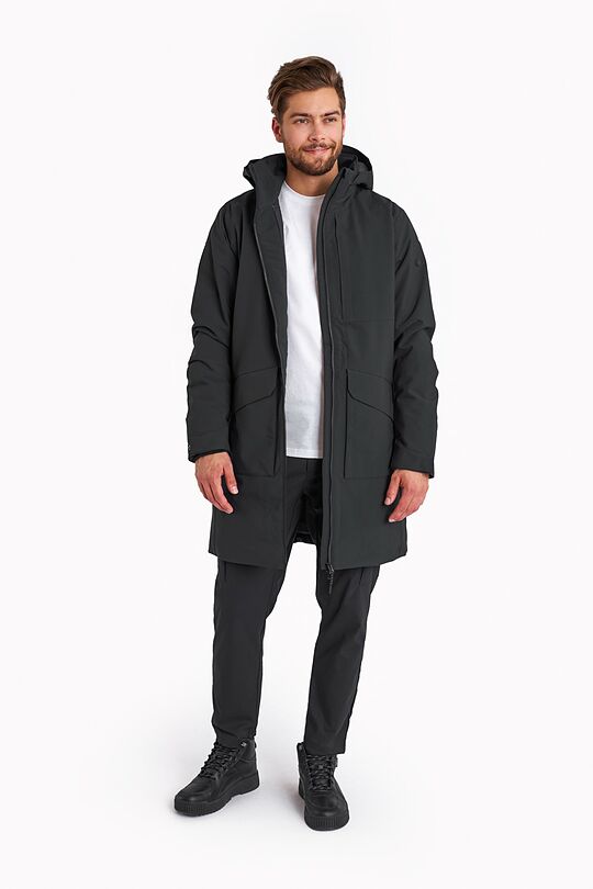 Ilga apsauganti nuo lietaus parka 7 | JUODA | Audimas