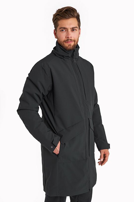 Ilga apsauganti nuo lietaus parka 8 | JUODA | Audimas
