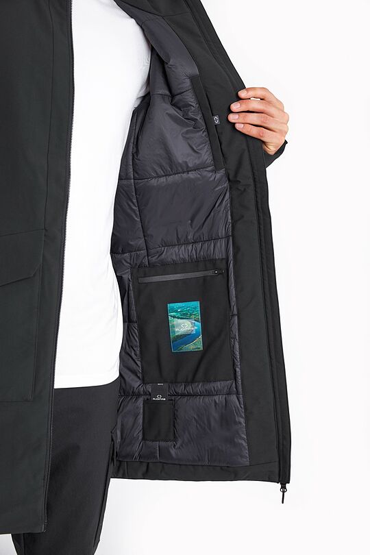 Ilga apsauganti nuo lietaus parka 10 | JUODA | Audimas