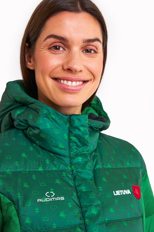 Nacionalinės kolekcijos pūkinė striukė 3 | ŽALIA | Audimas