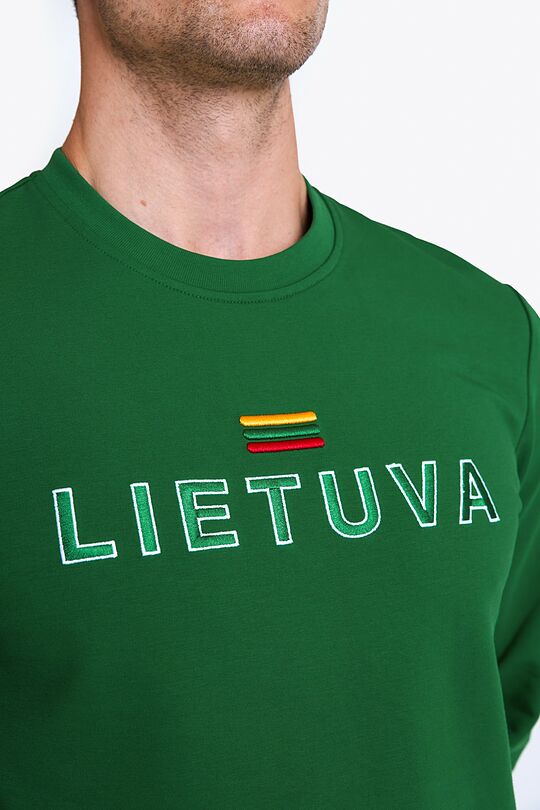 Nacionalinės kolekcijos  džemperis LIETUVA 3 | ŽALIA | Audimas