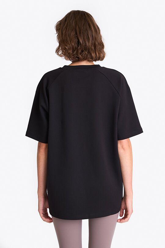 Padidinto silueto marškinėliai  Unisex 3 | JUODA | Audimas