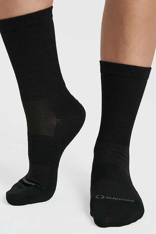Plonos merino vilnos kojinės 2 | JUODA | Audimas