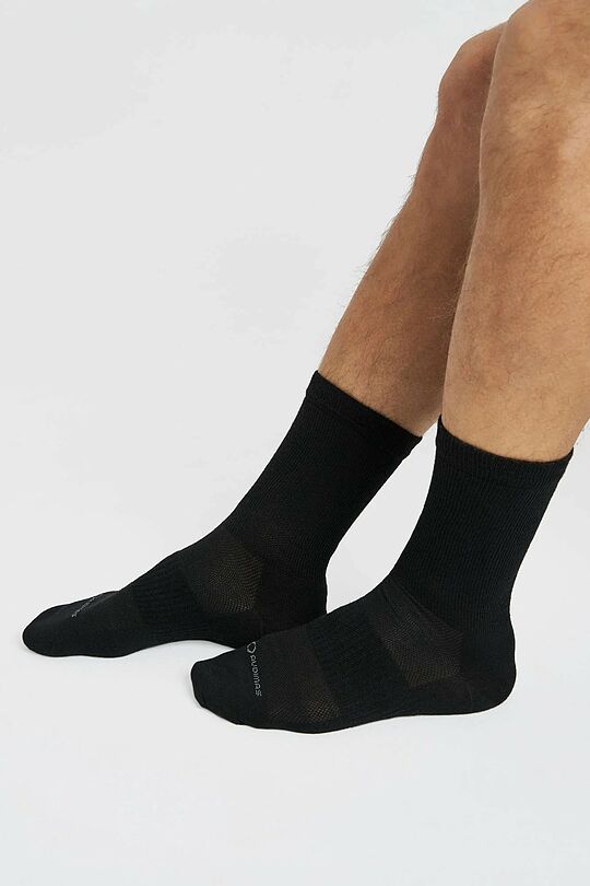 Plonos merino vilnos kojinės 1 | JUODA | Audimas