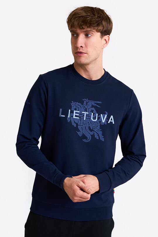 Nacionalinės kolekcijos  džemperis LIETUVA 1 | MĖLYNA | Audimas