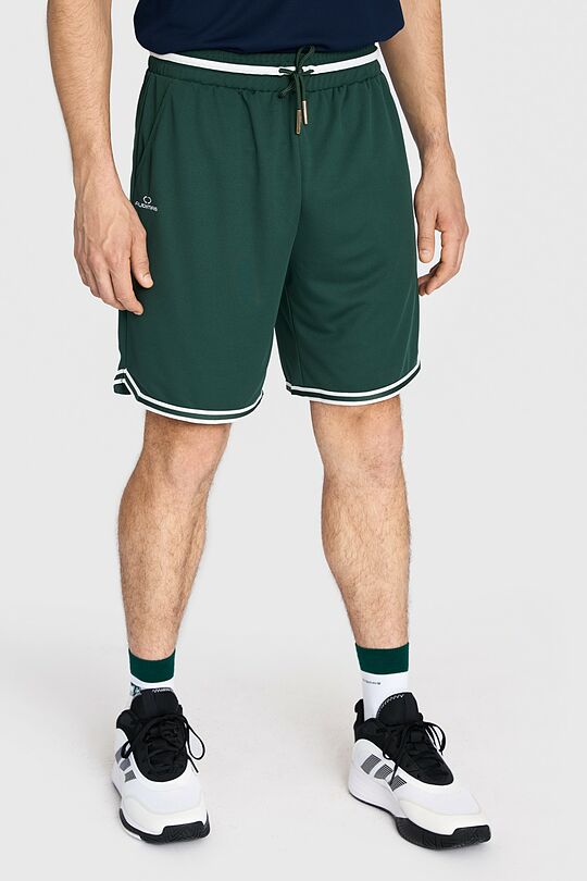 Sintetinio trikotažo padidinto silueto šortai 2 | ŽALIA | Audimas