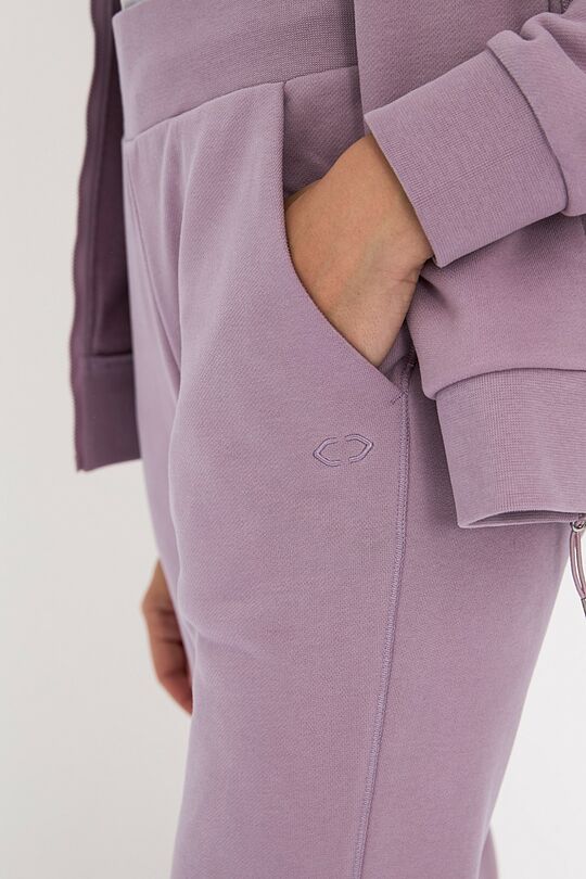 Švelnios medvilninės siaurėjančios kelnės 4 | ROŽINĖ | Audimas