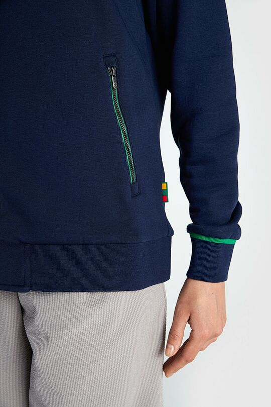 Nacionalinės kolekcijos džemperis su užtrauktuku 5 | MĖLYNA | Audimas