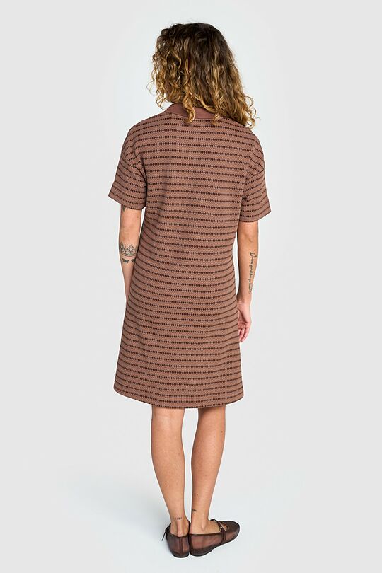 Megzta suknelė su daliniu užtrauktuku 2 | RUDA | Audimas