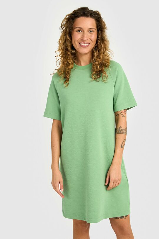 Tekstūrinė suknelė su viskoze 2 | ŽALIA | Audimas