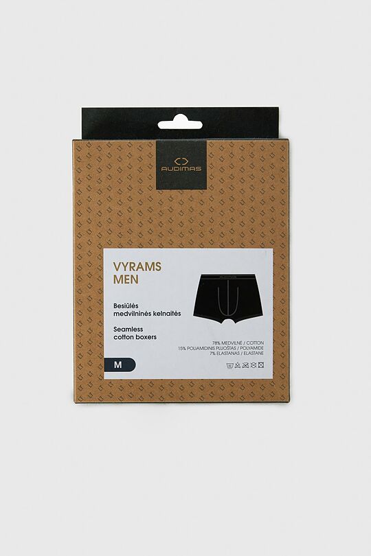 Besiūliai medvilniniai bokseriai 5 | JUODA | Audimas