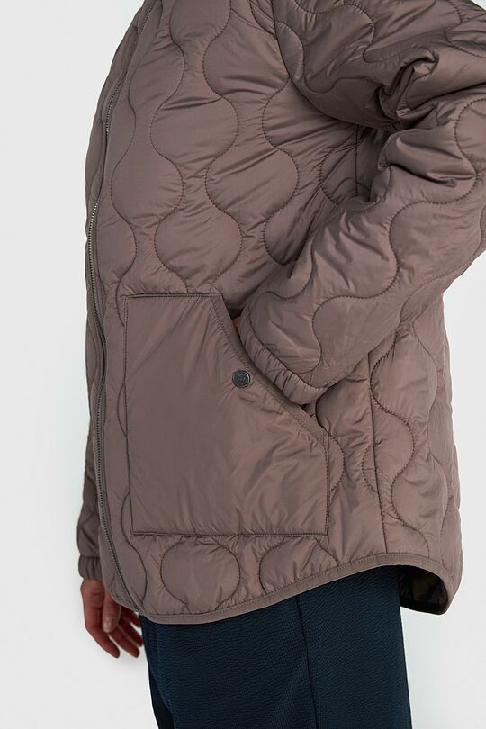 Trumpa demisezoninė striukė 3 | KREMINĖ | Audimas