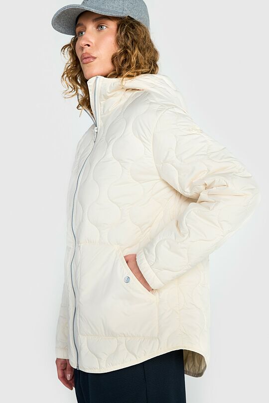 Trumpa demisezoninė striukė 4 | KREMINĖ | Audimas