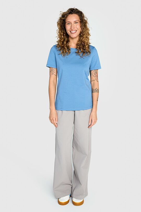 Medvilniniai marškinėliai trumpomis rankovėmis 4 | MĖLYNA | Audimas