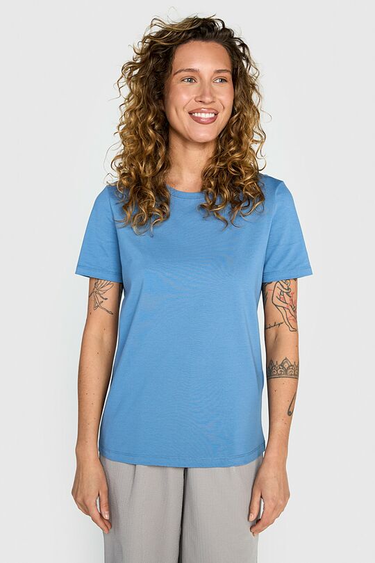 Medvilniniai marškinėliai trumpomis rankovėmis 1 | MĖLYNA | Audimas