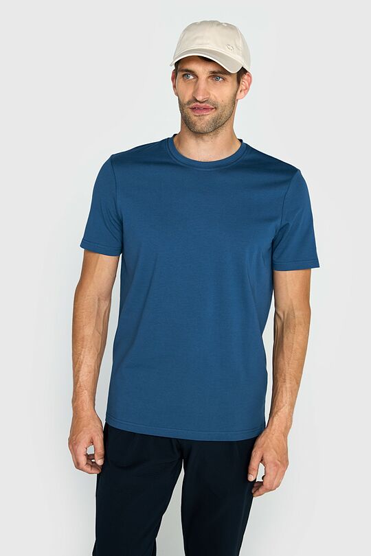 Medvilniniai marškinėliai trumpomis rankovėmis 1 | MĖLYNA | Audimas