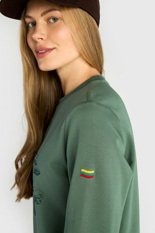 Nacionalinės kolekcijos džemperis LIETUVA 3 | ŽALIA | Audimas