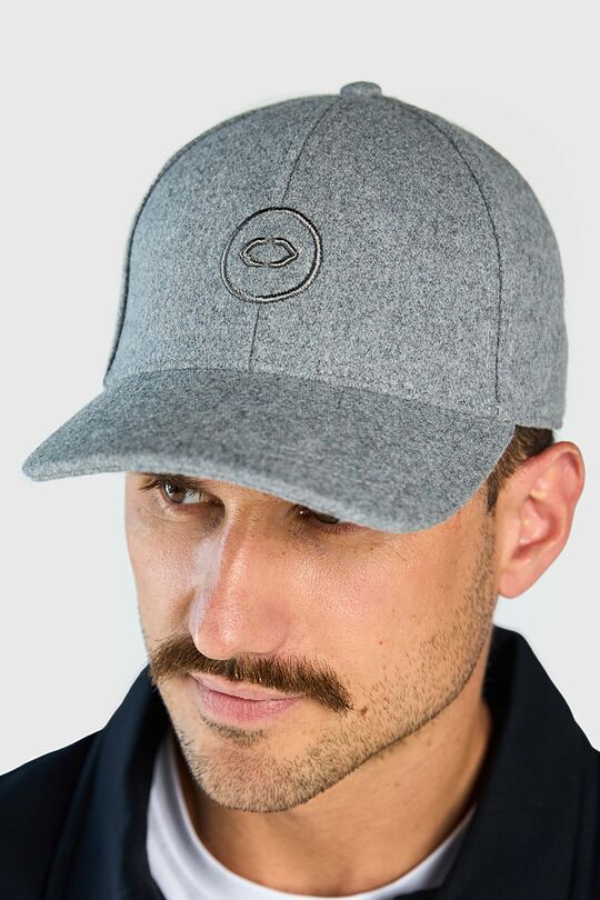 Vilnos kepurė su snapeliu 4 | PILKA | Audimas