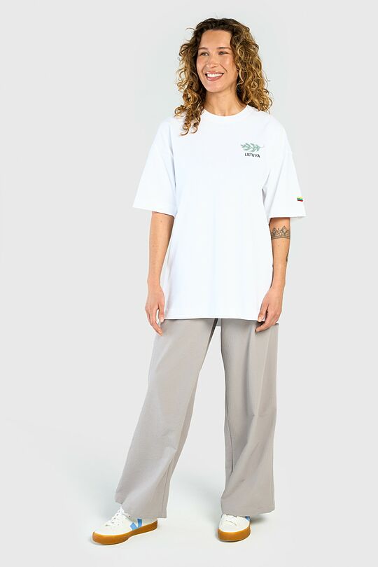 Padidinto silueto marškinėliai 11 | BALTA | Audimas