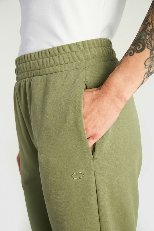 Švelnios medvilninės plačios kelnės 4 | ŽALIA | Audimas