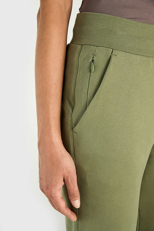 Švelnios medvilninės siaurėjančios kelnės 3 | ŽALIA | Audimas
