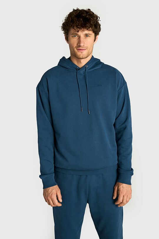 Medvilninis džemperis su gobtuvu 1 | MĖLYNA | Audimas