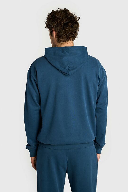 Medvilninis džemperis su gobtuvu 2 | MĖLYNA | Audimas