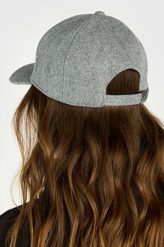 Vilnos kepurė su snapeliu 5 | PILKA | Audimas