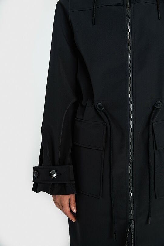 Softshell medžiagos paltas 6 | JUODA | Audimas