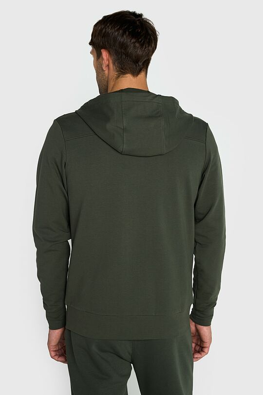 Atsegamas medvilnės džemperis su gobtuvu 2 | ŽALIA | Audimas