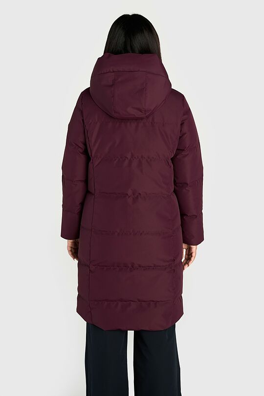 Pūkinis paltas su membrana 2 | BORDO | Audimas