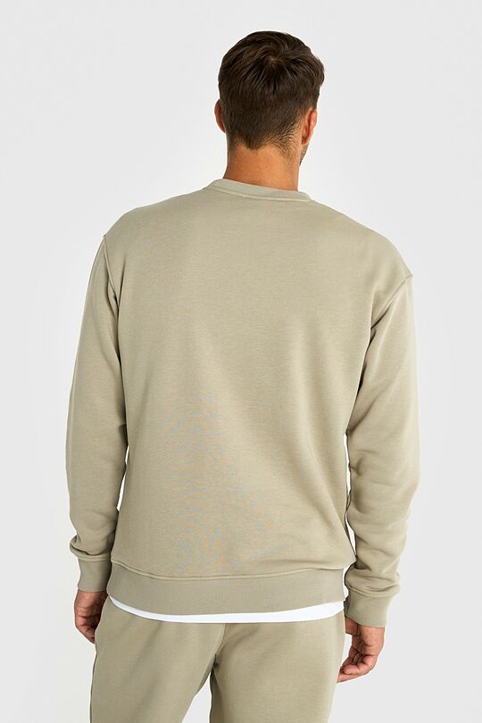 Medvilninis džemperis šiauštu vidumi 2 | KREMINĖ | Audimas